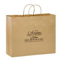 Natural Kraft Paper Shopper Bag (16"x6"x12") - Flexo Ink